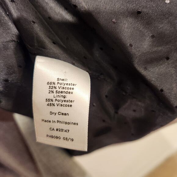 Talbots Womens Gray Tailored Sharkskin Blazer Bootcut Pants Suit Size 12/14 - Picture 4 of 16